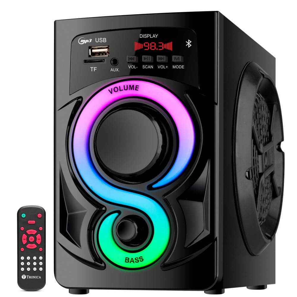 TRONICA Enjoy 3.0 30W Bluetooth Mini Home Theater System with RGB Lights,All Function Remote,PenDrive/FM/AUX/Smart TV Compatible
