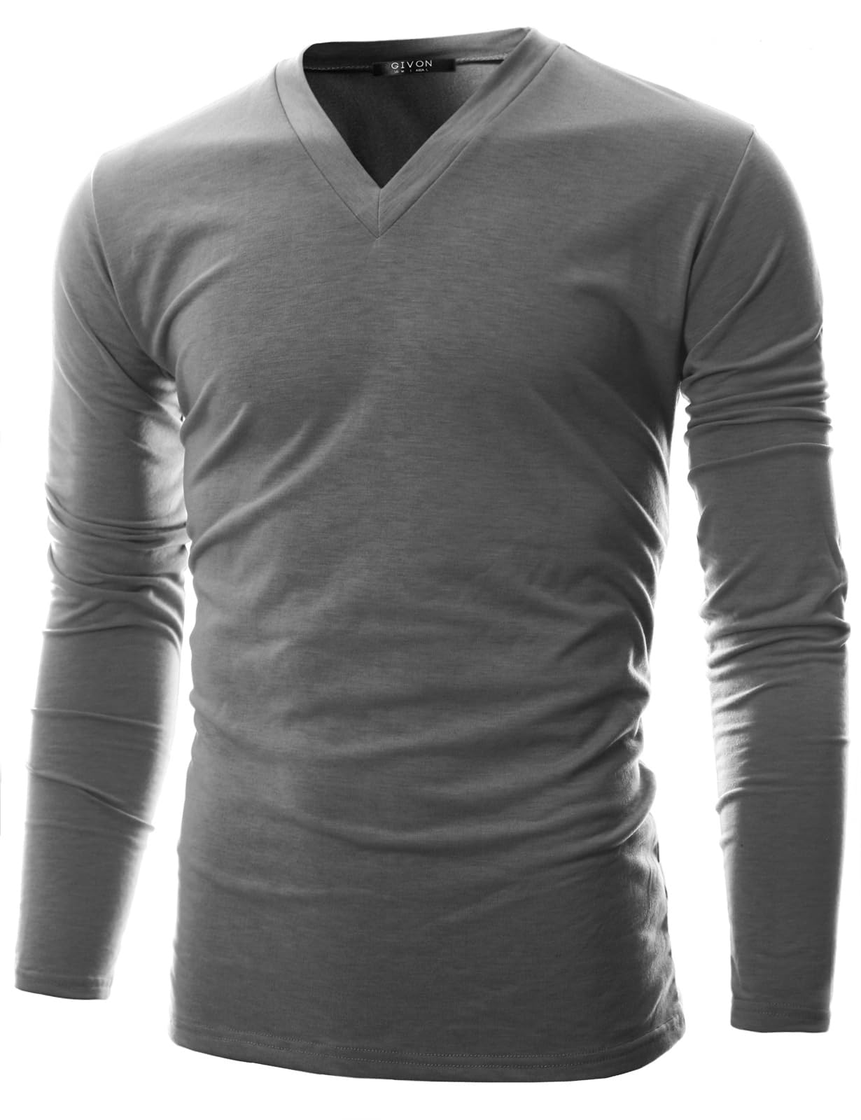 givon Mens Slim Fit ComfortSoft Cotton Short Sleeve Lightweight V Neck T-Shirt-picture-6