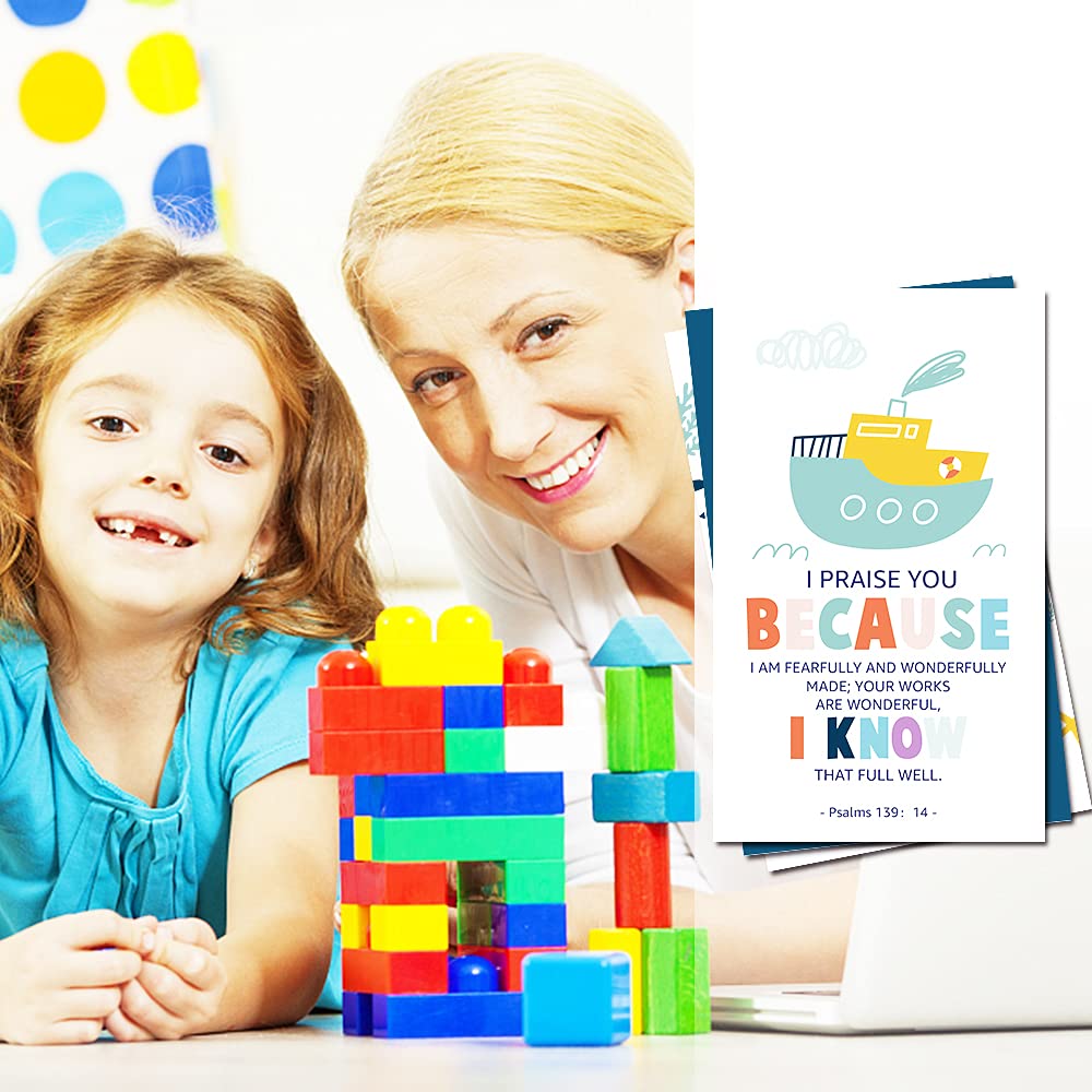 60 Mini Positivity Scripture Cards Prayer Cards with Assorted Bible Verses Perfect for Kid's Bible Studies, Daily Devotional for Childrens and Inspirational Christian Gift for Childrens, 2"X3.5", L368 - Image 6