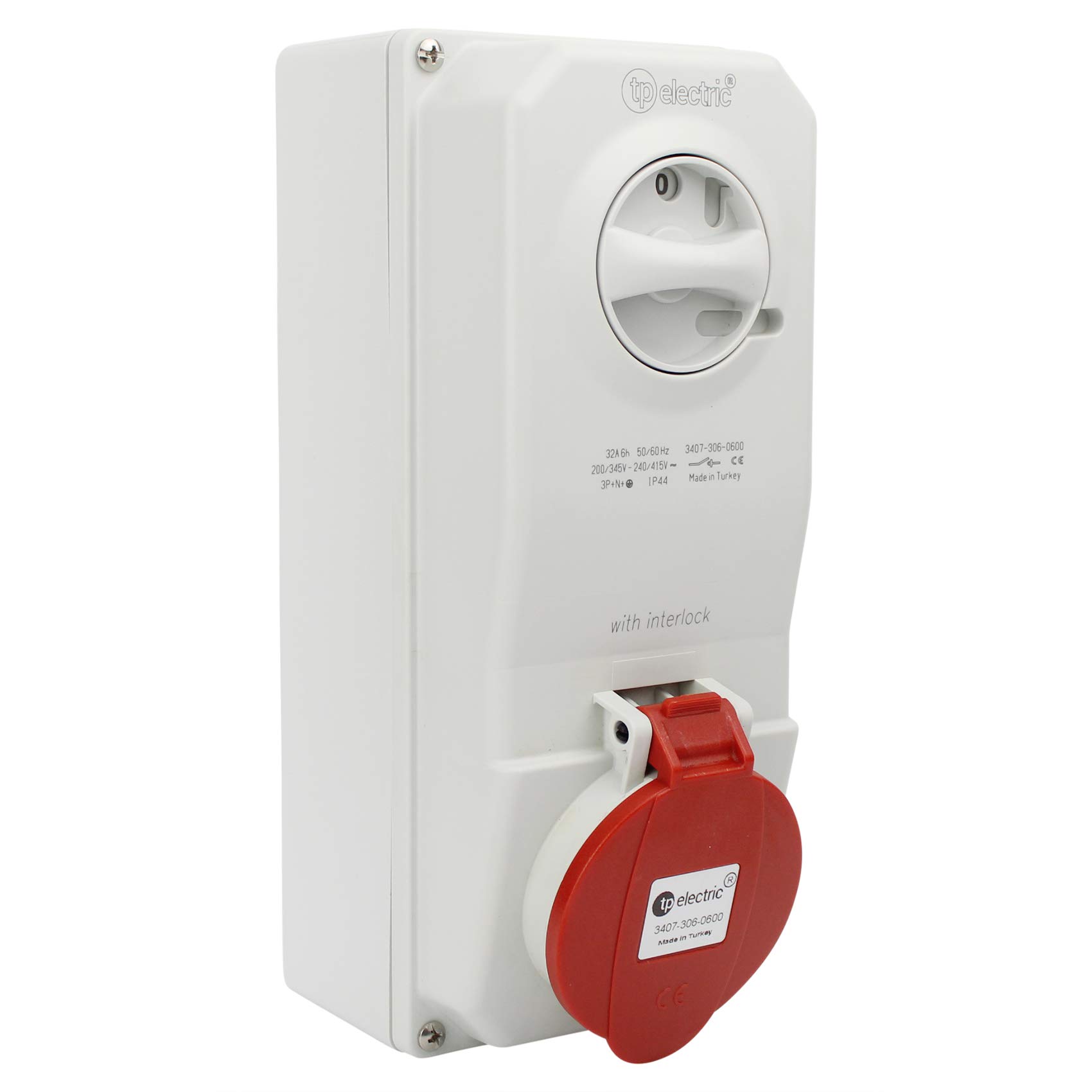 TPelectric CEE - Enchufes con interruptor (5 x 16 A/32 A) (IP44) (5 x 32 A)