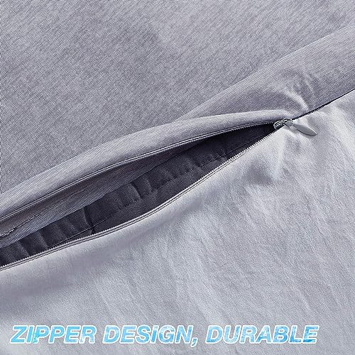Image of EXQ Home Weighted Blanket Cover 41x60-Twin Size Premium Soft for Kids Weighted Blanket with Zipper,Machine Washable Duvet Cover for Hot Sleeper in Summer(Grey,Duvet Cover Only)