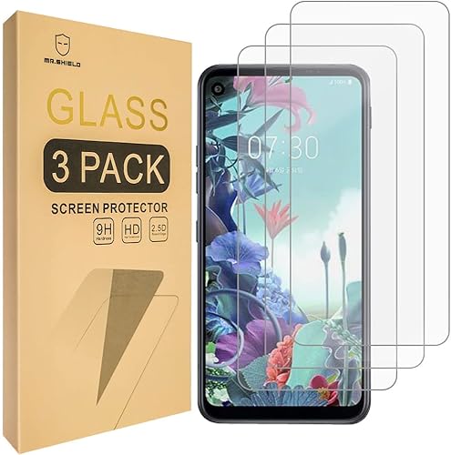 Mr.Shield Paquete de 3 Protector de pantalla diseñado para LG Q70 vidrio templado vidrio japonés con dureza 9H con reemplazo de por vida