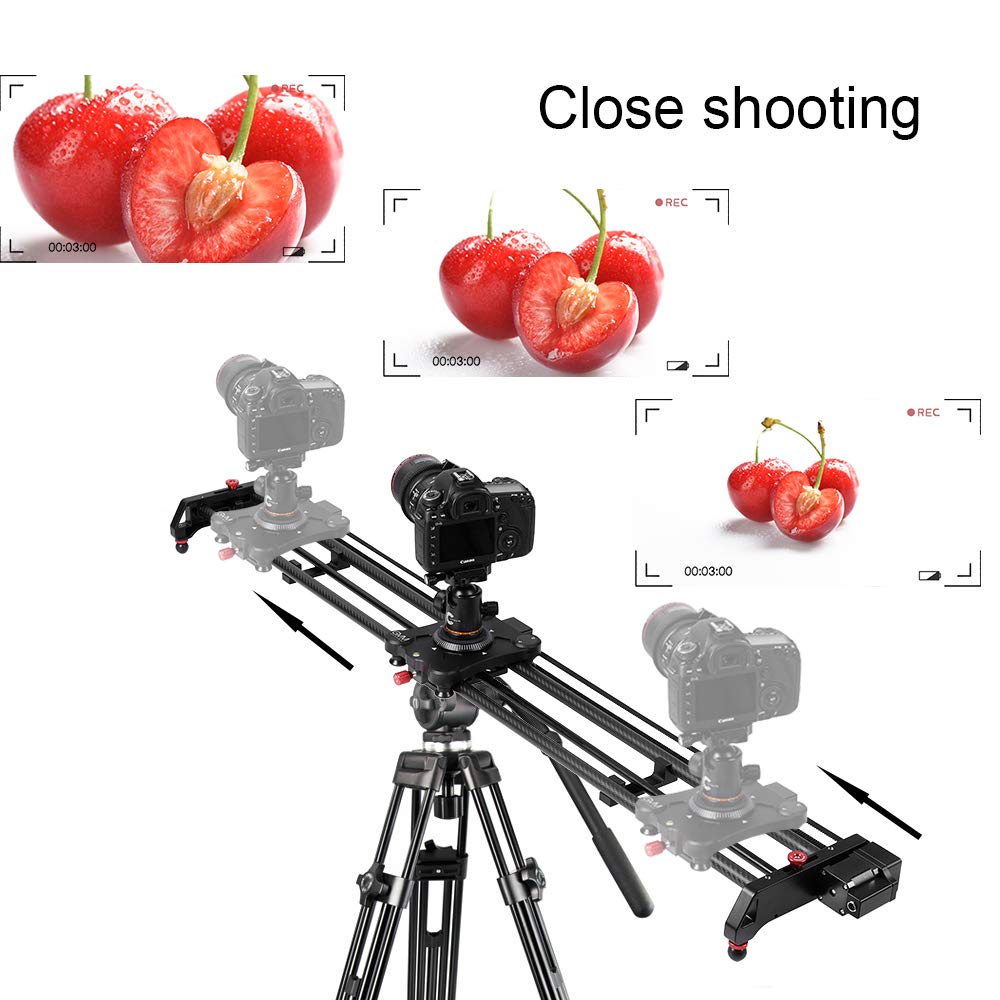 GVM Suwak do kamery z napędem 120 cm, obsługuje tryb wideo, fotografię poklatkową w poziomie, śledzenie i 120° do nagrywania wideo, lustrzanek cyfrowych