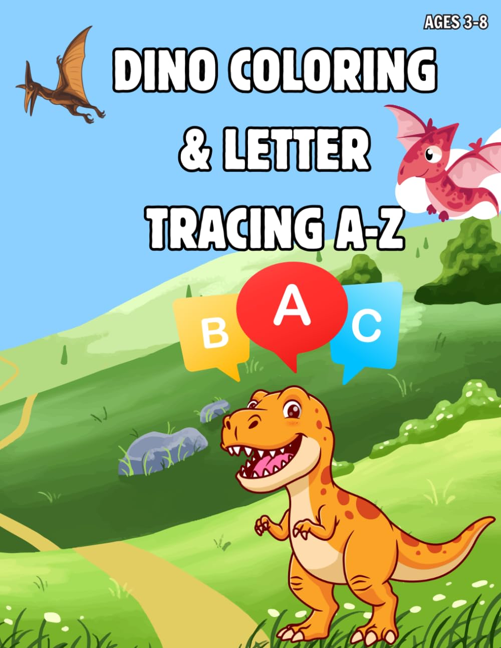 Dino Coloring & Letter Tracing A-Z