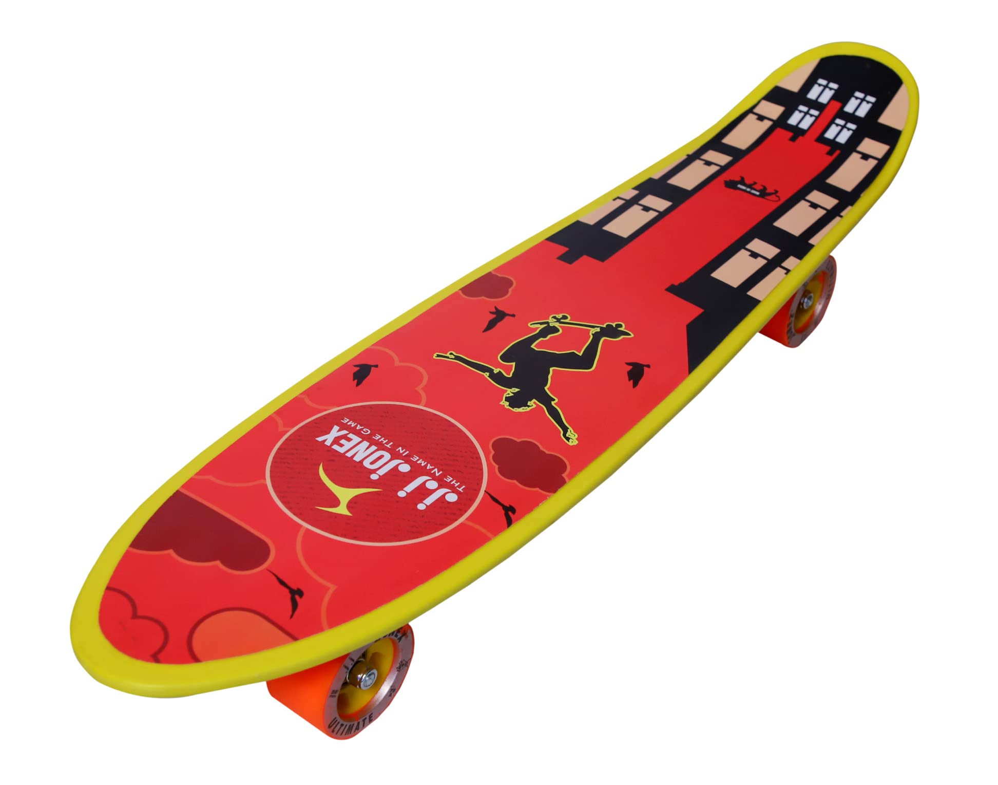 JJ JONEX Play Fiber Skateboard Meduim (Age 5-15 Year) (MYC) (Red, Yellow, Pack of 1)(MYC) (B09SD65VZ8) Amazon Price History, Amazon Price Tracker