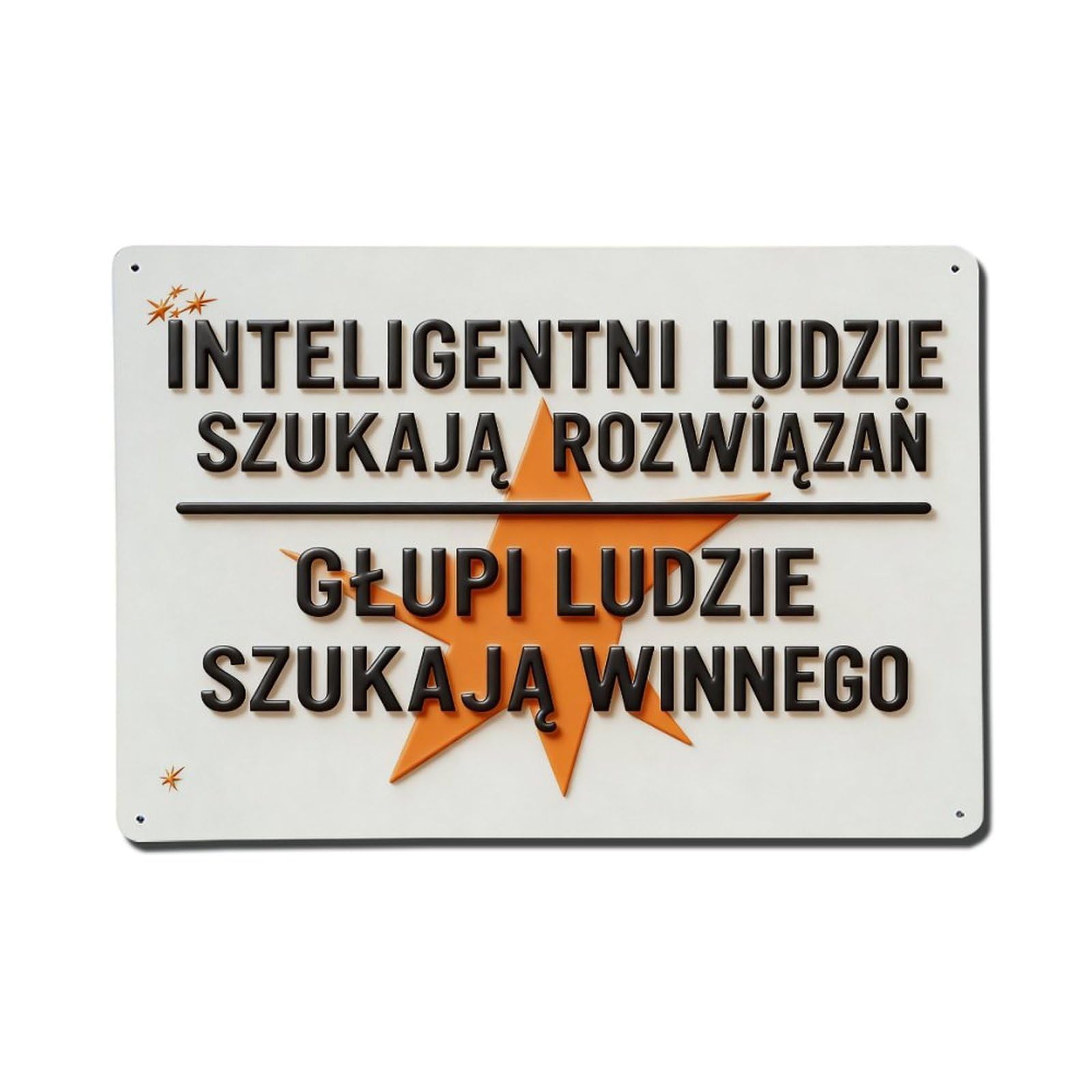 Intelligent People Seek Solutions, Stupid People Seek Blame Vintage Metal Tin Sign Retro Wall Decor, Bar Garage Cafe Kitchen Home Wall Art Poster Decoration 8x12inches