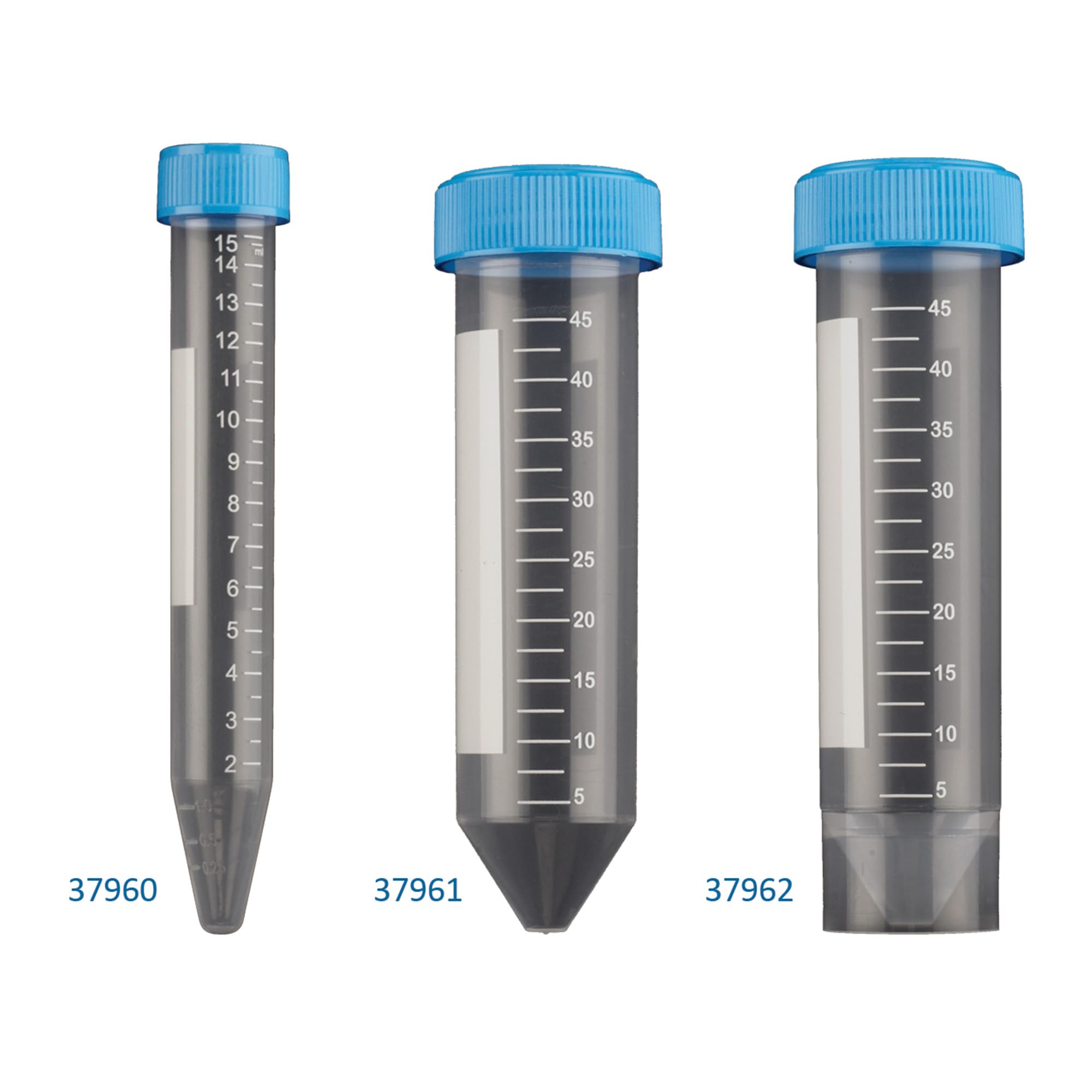 GIMA - Tubes à centrifuger en polypropylène, gradués avec bouchon, conique, 50 ml, boîte de 500 pièces, 37961