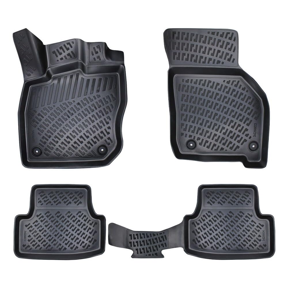 RizLiner Hyundai Ioniq 5 Unmovable Console 2022-2026 (No Movable Console) Floor Mats 3D Custom Fit Rubber Car Mats All Weather Laser Measured Floor Liners Heavy Duty Waterproof (Front & Rear) — view 94
