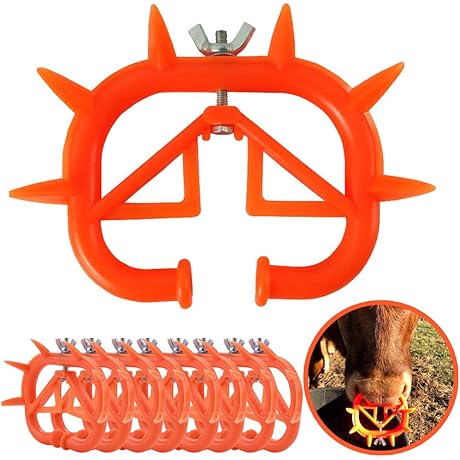 TIHOOD 10 Pcs Cow Nose Ring for Livestock