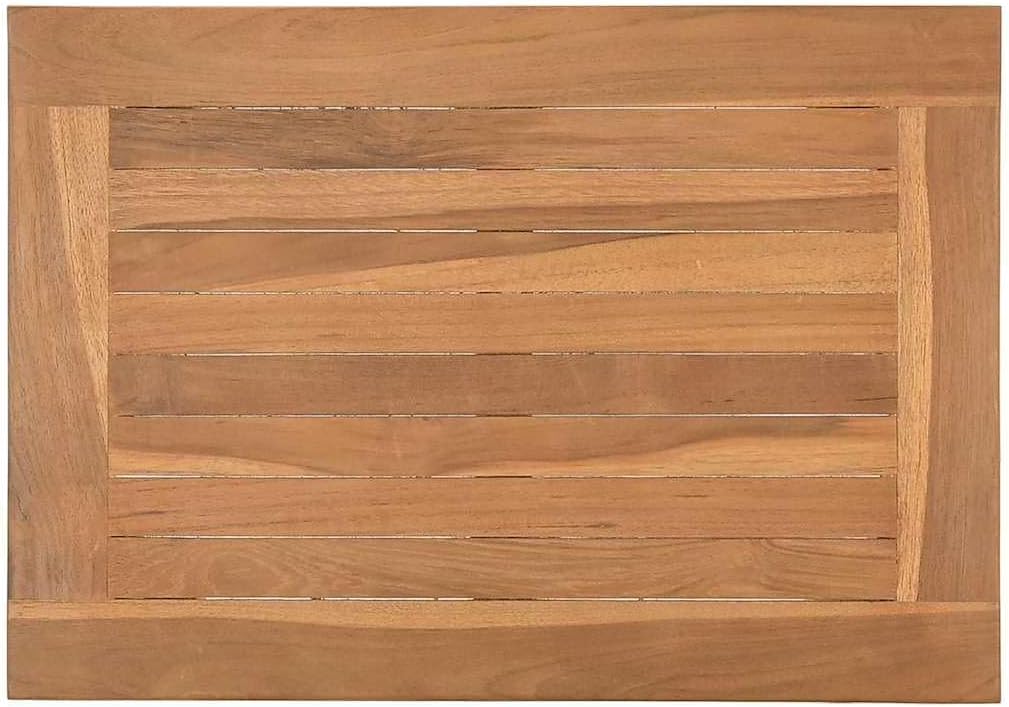 Solid Teak Wood Coffee Table Brown 19.69 x 13.78 x 14.17 in Outdoor Patio Coffee Table Minimalist Design Durable Patio Furniture for Garden and Outdoor Use