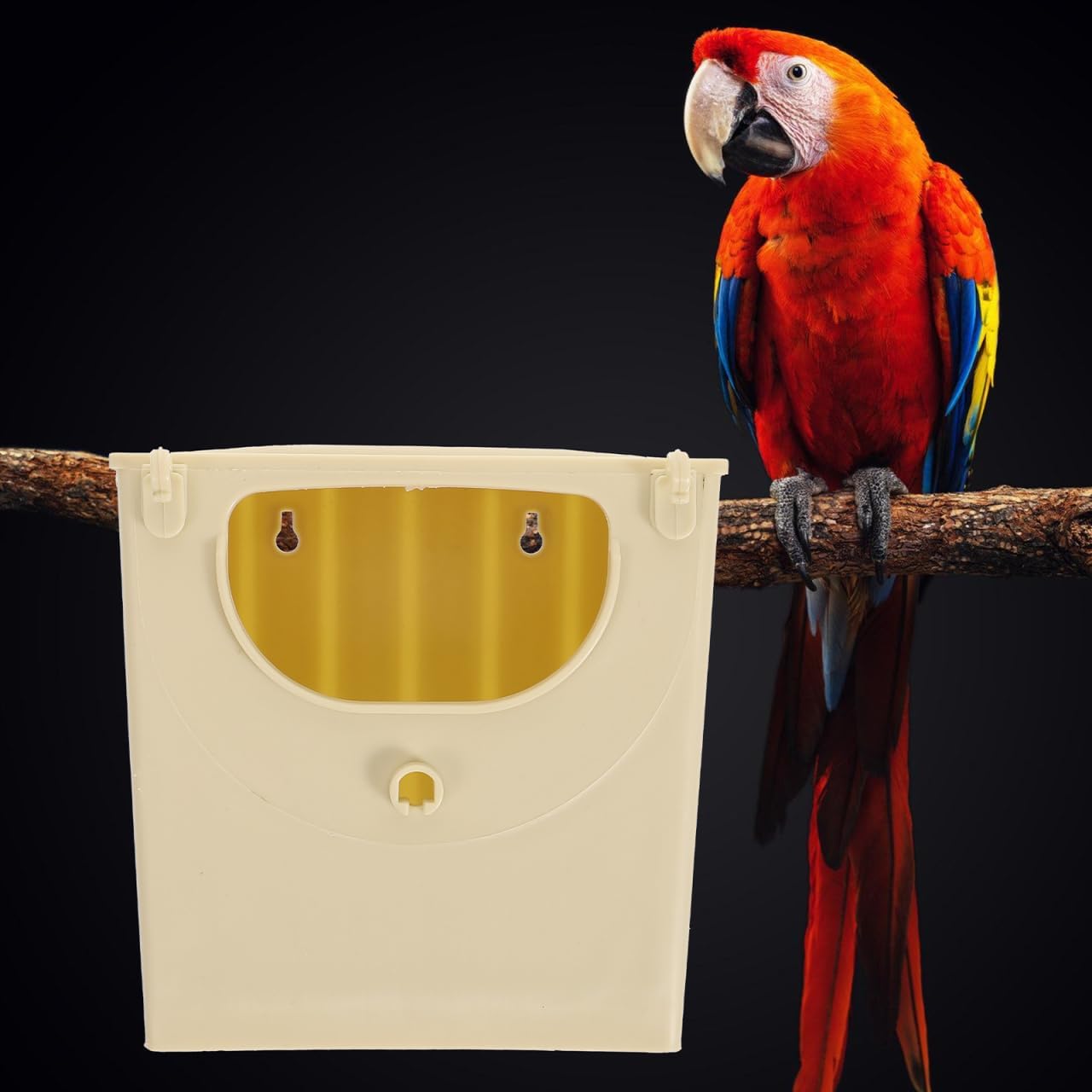 Zerodeko 4Pcs Plastic Bird Breeding Box Nesting Box for Parakeets and Lovebirds Easy Clean Hatching Hut with Perch for Finches and Sparrows