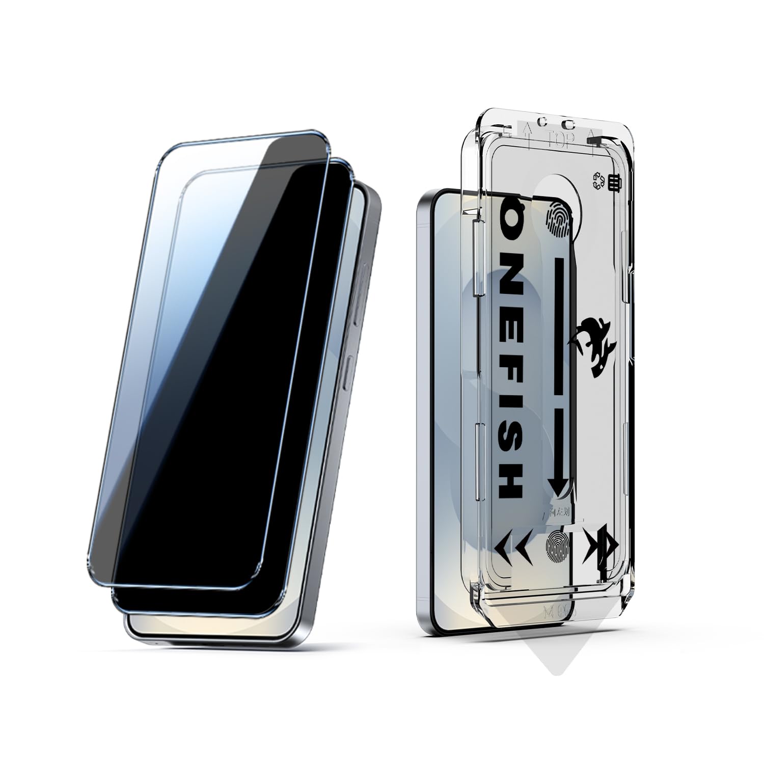 OneFish Privacy Screen Protector for Samsung Galaxy S25 Plus /S25+ ，6.7inch