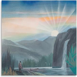 GHUYTKN Dale Nichols Sunset High-Definition Giclee Art Print Artworks Canvas Poster Room Aesthetic Wall Art Prints Home Modern Decor Framed-unframed 28x28inch(70x70cm)