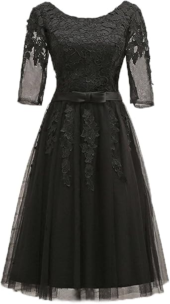 black midi party dress uk