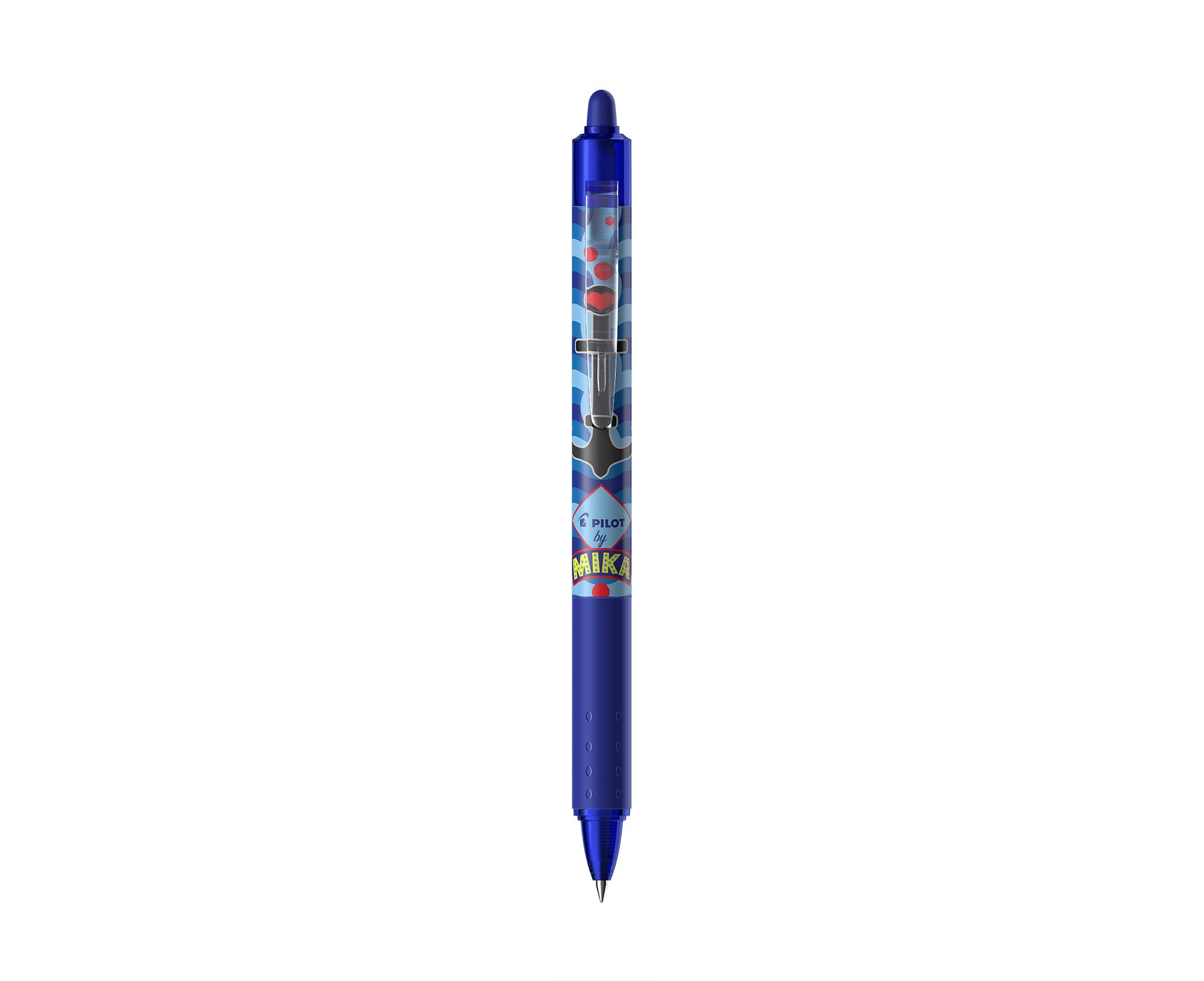 PILOTFriXion CLICKER 07 MIKA design Erasable Retractable Pen Blue Ink (Each)