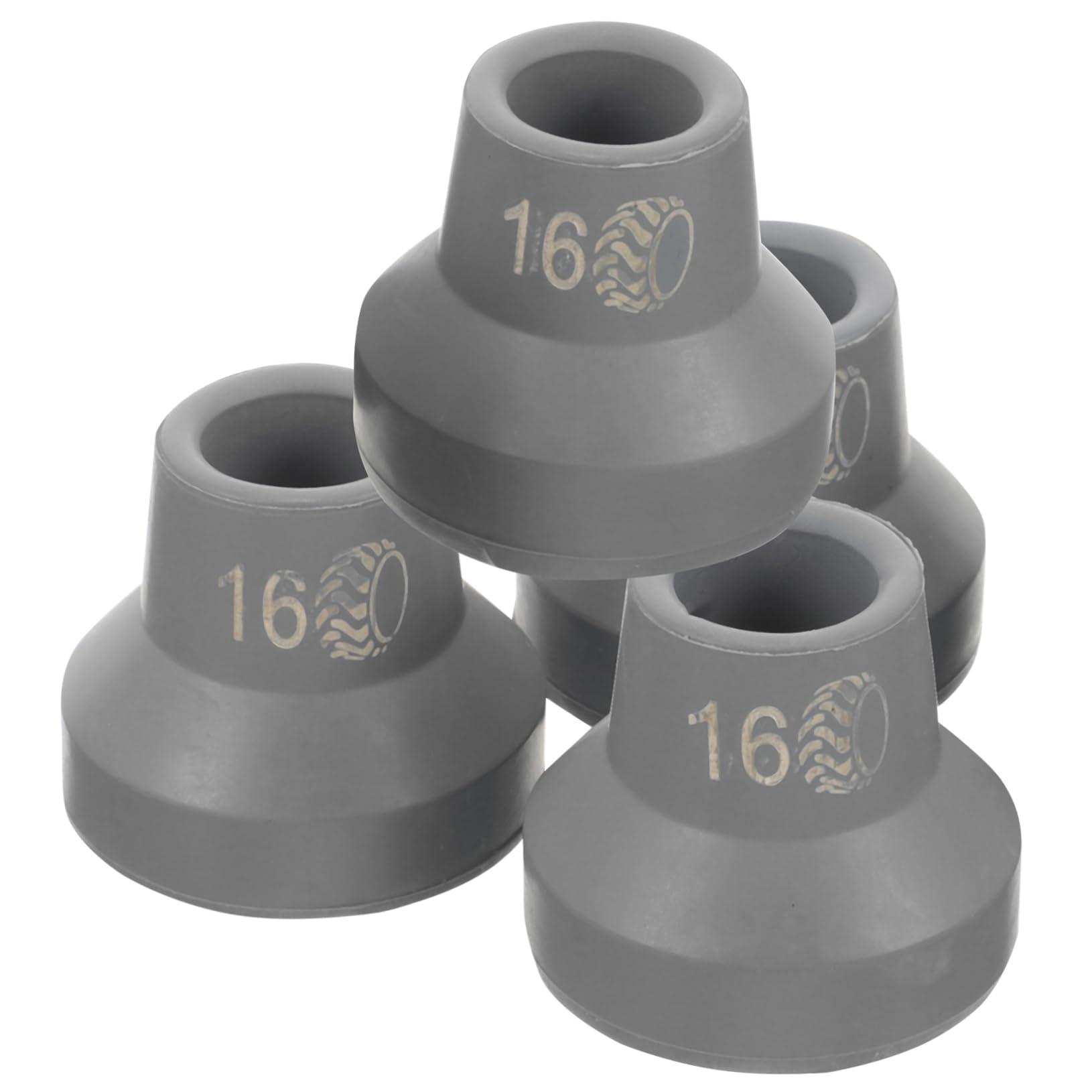 VALICLUD 5 Series Muletas Consejos Puntas De Bastón Puntas De Caña Reemplazo De Punta De Caña Base De Bastón Extremo De Caña Puntas Antideslizantes De Caña Caucho Gris 4 Piezas X 5