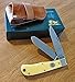 Moore Maker #3206 Yellow Delrin Jumbo Trapper with Leather Sheath