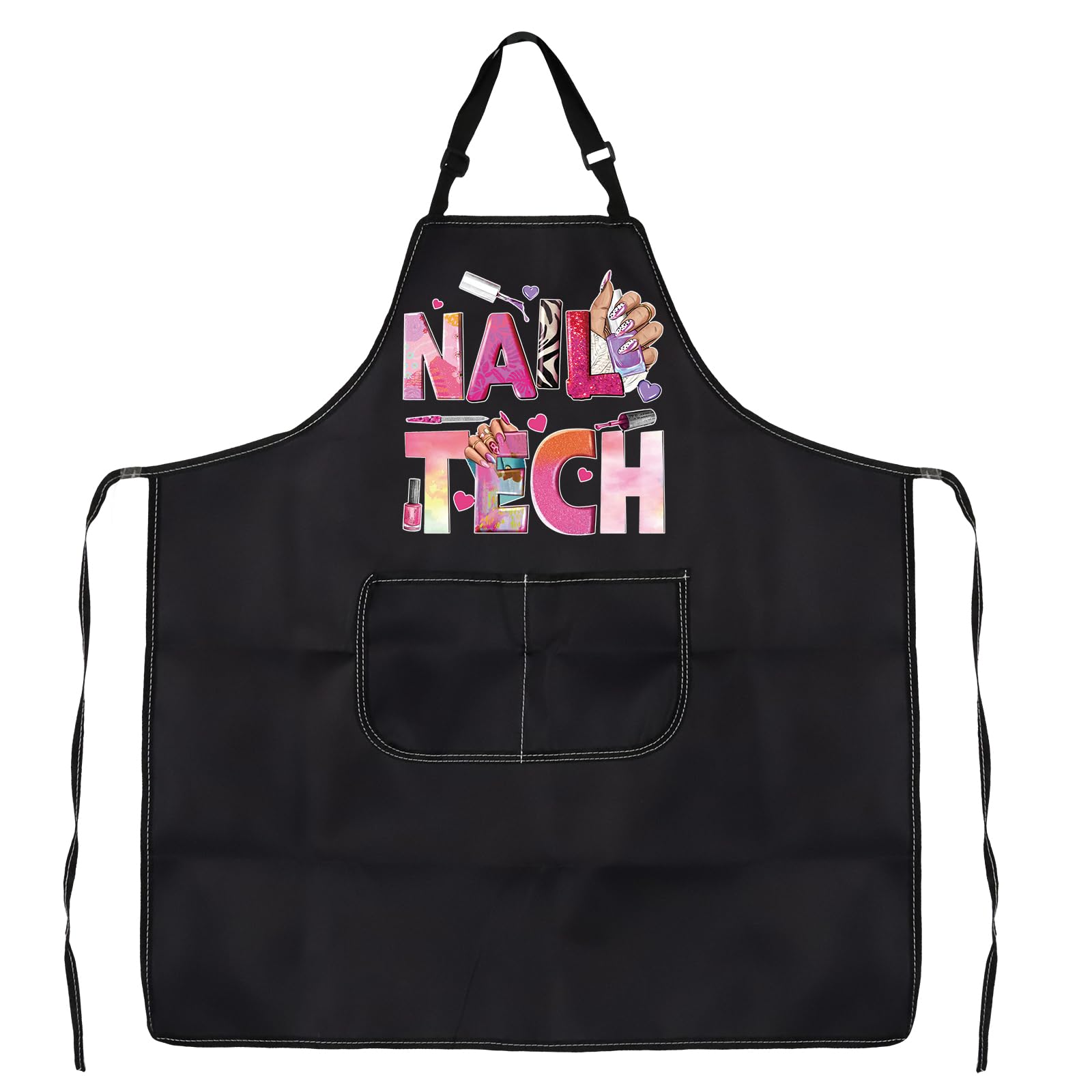 LEVLO Nail Tech Apron With Pockets - Salon Gift - Waterproof, Adjustable, NAIL TECH 2 apron uk, MLXL