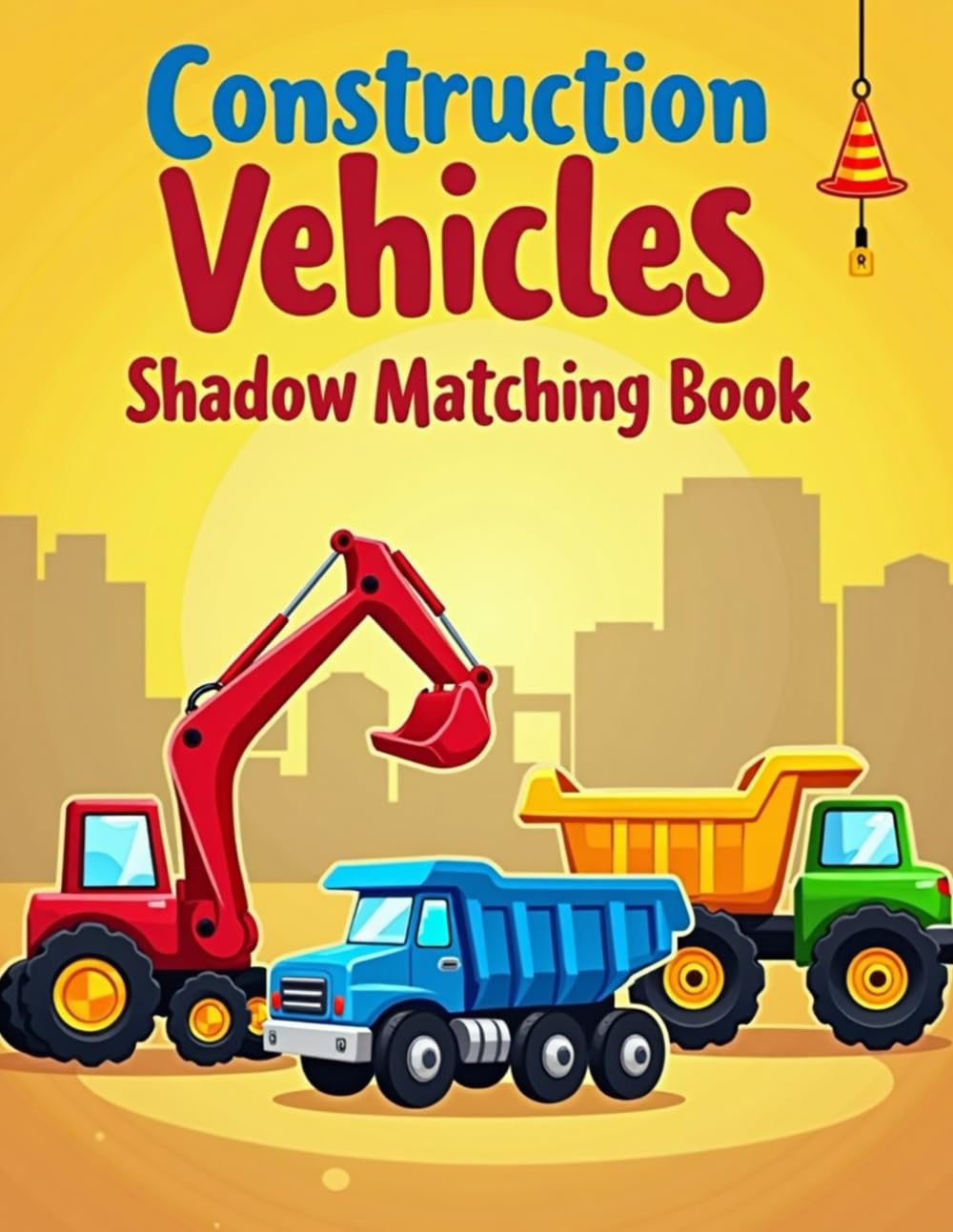 Construction Vehicles Shadow Matching Book: for Kids Ages 4–8 – Improve Focus, Observation Skills, and Visual Learning with Trucks, Diggers, Cranes, and Easy Puzzle Games