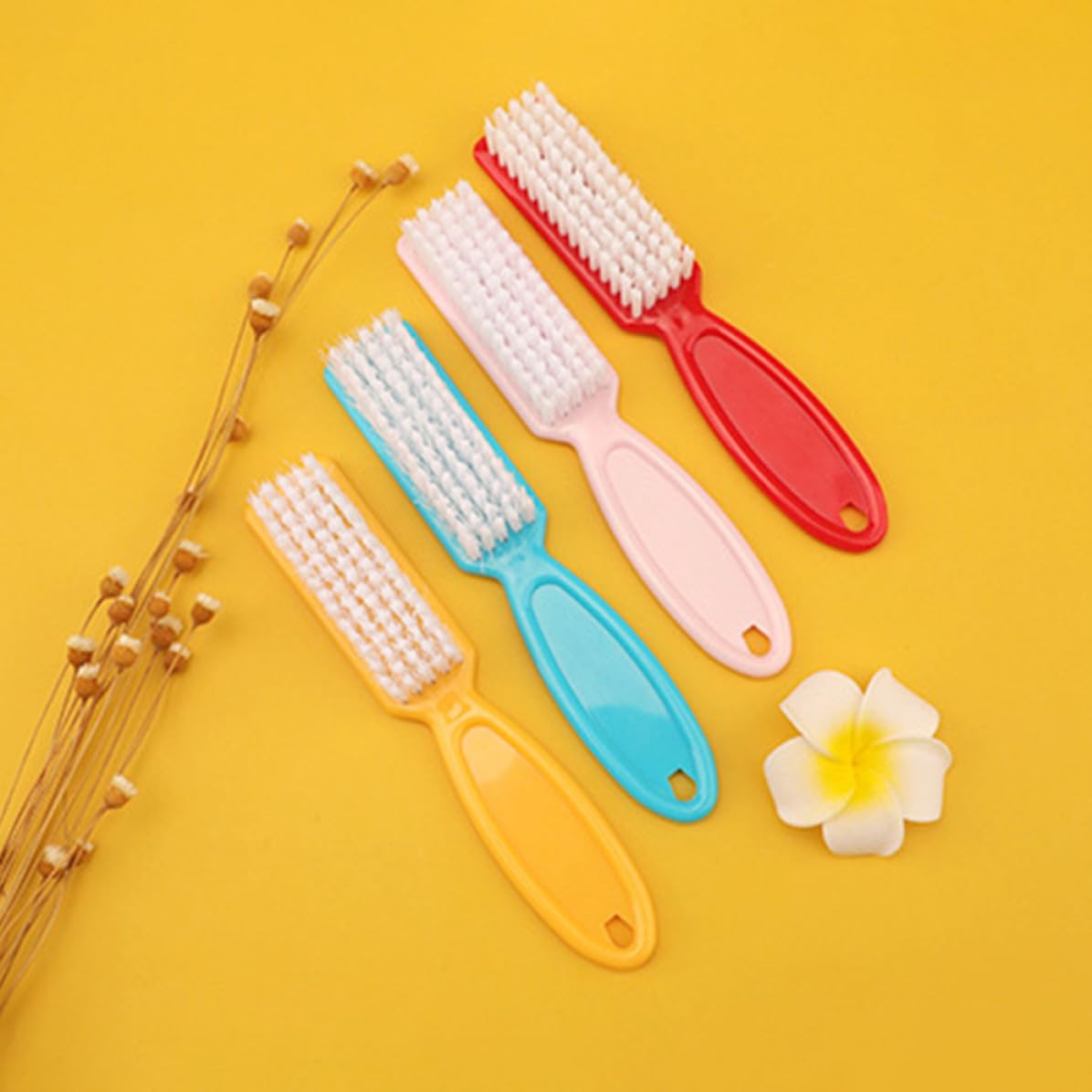 Spazzola per Unghie in Plastica 24 Pezzi, Leggera e Facile da Trasportare, la Pulizia delle Unghie in Cucina e Lavandini Colore Casuale