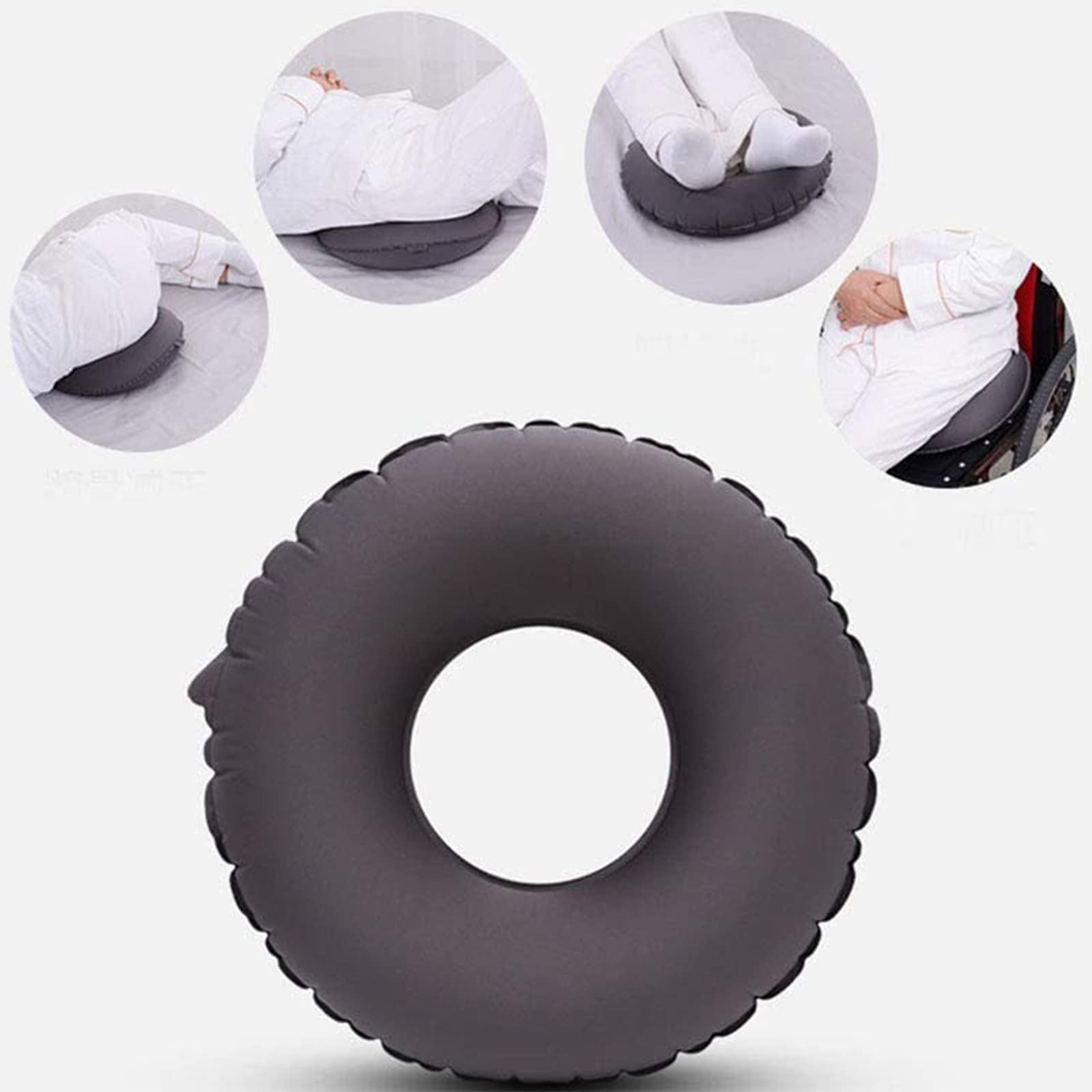 Cojín Inflable De Aire Médico - Cojín Antiescaras para Silla De Ruedas para Coxis, Ciática Y Alivio De La Presión - para Personas Sentadas Prolongadas,Gris (Gris) (Verde)