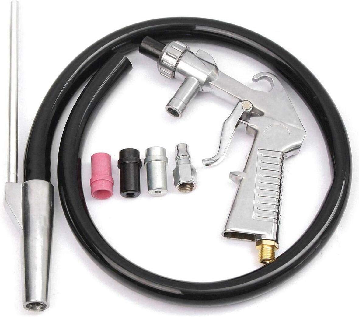 Air Sandblaster à Siphon Outil Métallique Sableuse à Sable Kit Buses d'air de Sablage avec Boutons à Tube Pistolet a jet de sable + Buses + Connecteur