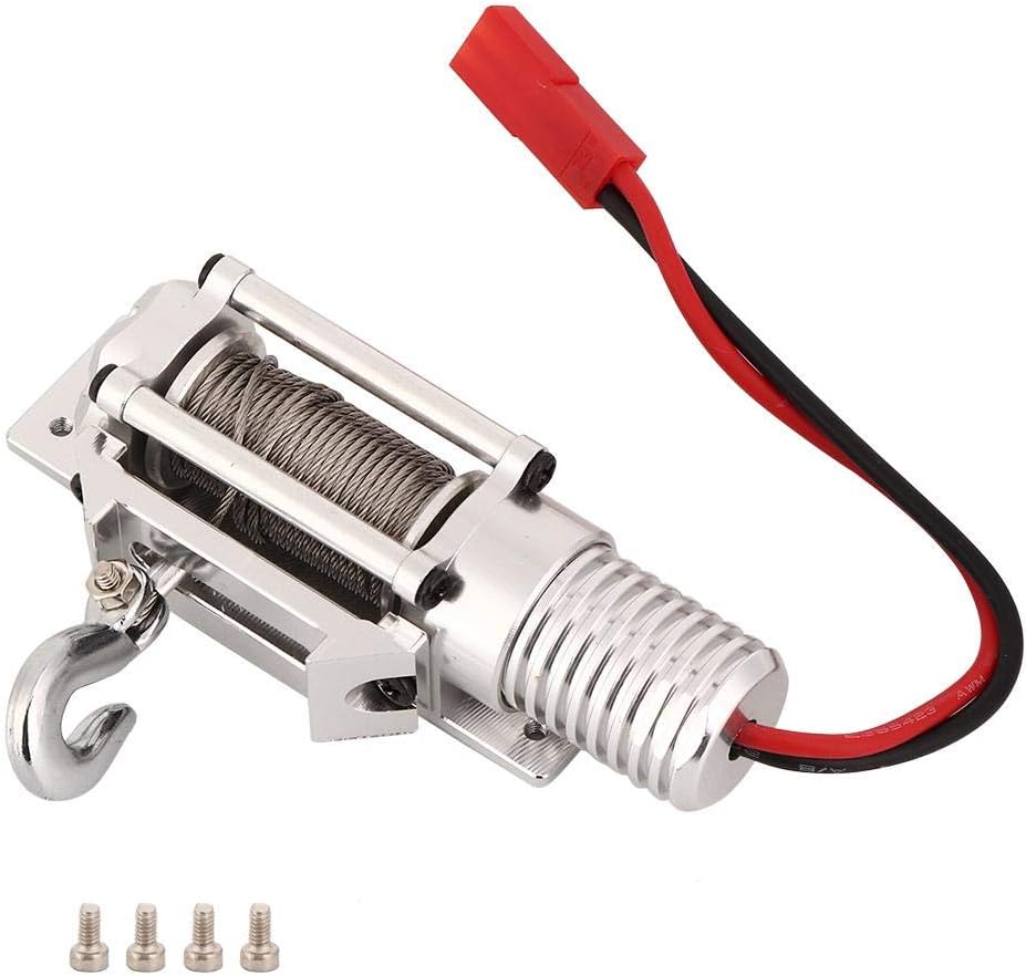 Vbest life Metal RC Winch 1/10 RC Car Winch Anchor Winch for 1/10 Scale SCX10 Axial Crawler D90