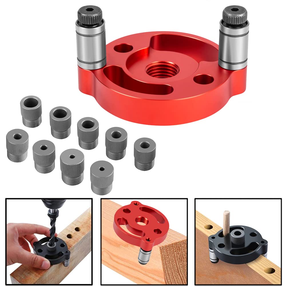 Plantilla de clavija autocentrante, guía de taladro de 2/3/4/5/6/7/8/9/10 mm, guía de taladro de mano para agujeros rectos, perforador de panel de madera, herramienta de juntas para carpintería