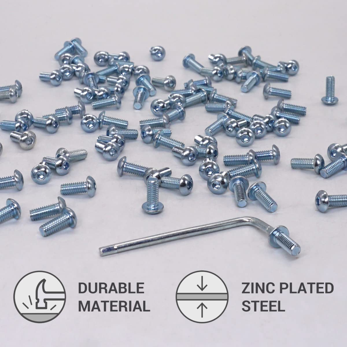 Viti A Brugola Testa Bombata ISO 7380 - Acciaio Carbonio Grado 10.9, Nero Ossido, Set Da 125 Pezzi (M4x8-30mm) - Foto 11