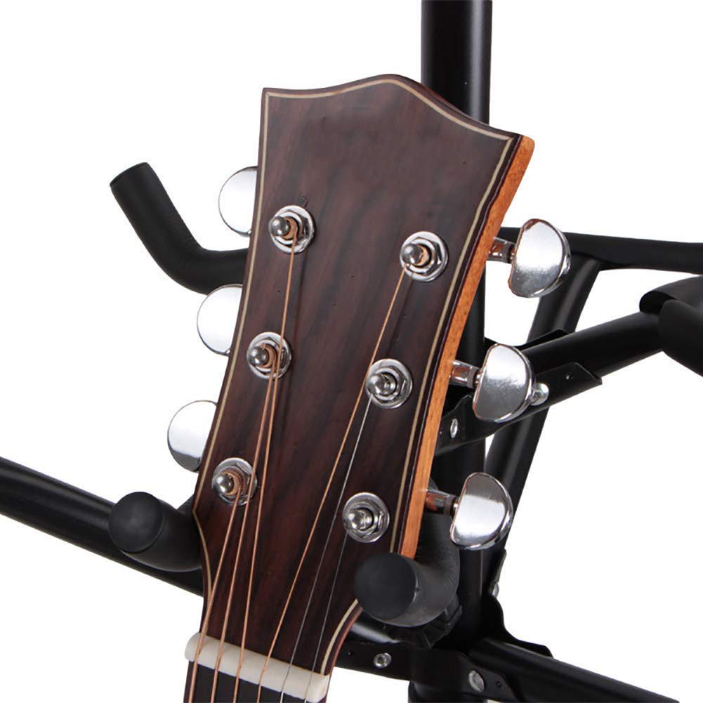 Supporto per chitarra multiplo, treppiede bilaterale resistente per chitarre acustiche elettriche, supporto regolabile nero per casa, studio, negozi, bar
