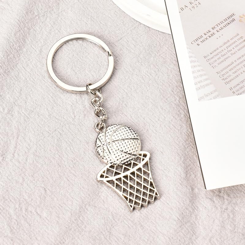 Miniatura 5 de Llavero de aro de baloncesto, regalos para hombres, niños, regalos de cumpleaños para hijo, nieto, regalo de Navidad para hija y nieta