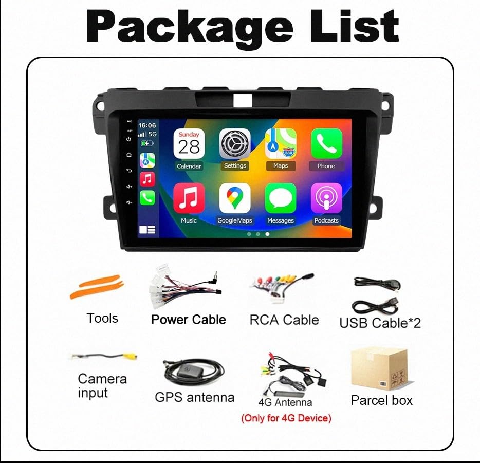 Navegación GPS para Mazda CX-7 2008-2015 con Carplay y Android Auto 7