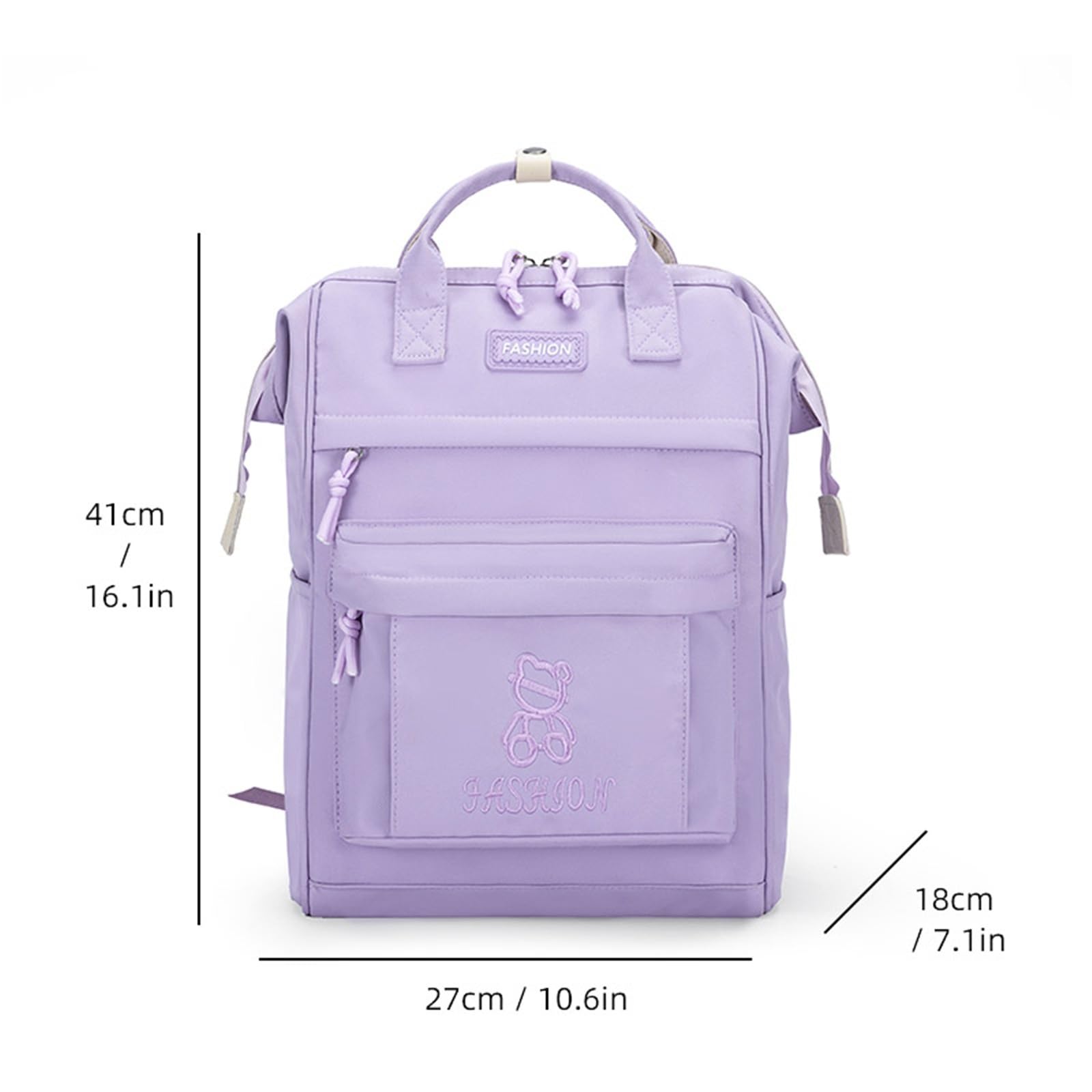 Mochila Escolar Mochila escolar for mujer, for estudiantes de secundaria, estilo japonés, preppy, for universitarios Saliendo(Purple)