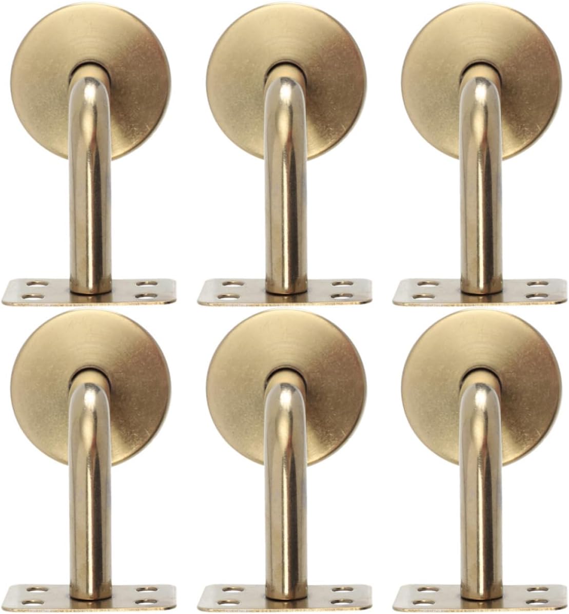 6pcs Stair Handrail Bracket Sturdy Stainless Steel Construction Easy to Install for Indoor/Outdoor Handrails