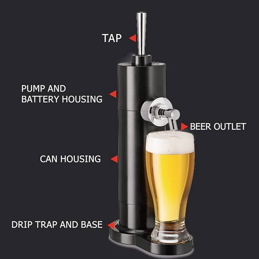 Stuurvnee Canner Beer Foamer,Portable Canned Beer Foam Machine, For