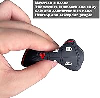 Vista 4 de TANDRIVE Funda para llavero de 2022-2025 2026 Chevy Silverado 1500 GMC Sierra 1500, 2024-2026 Silverado Sierra 2500HD 3500HD, silicona, paquete