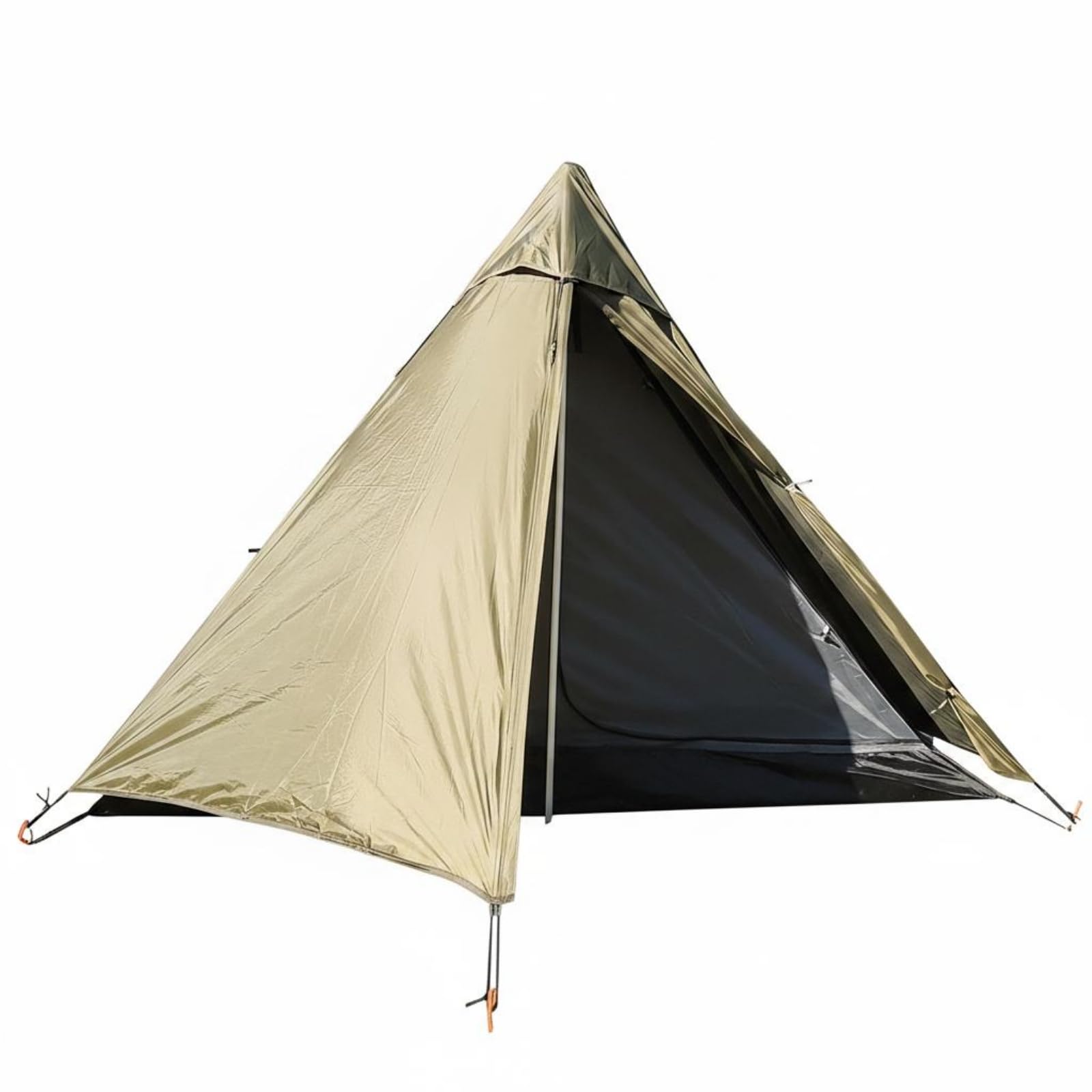 Gralara Tienda Piramidal Protección Solar Tienda de un Solo Plaza Transpirable Artículo Camping para Senderismo, Montaña, Viaje