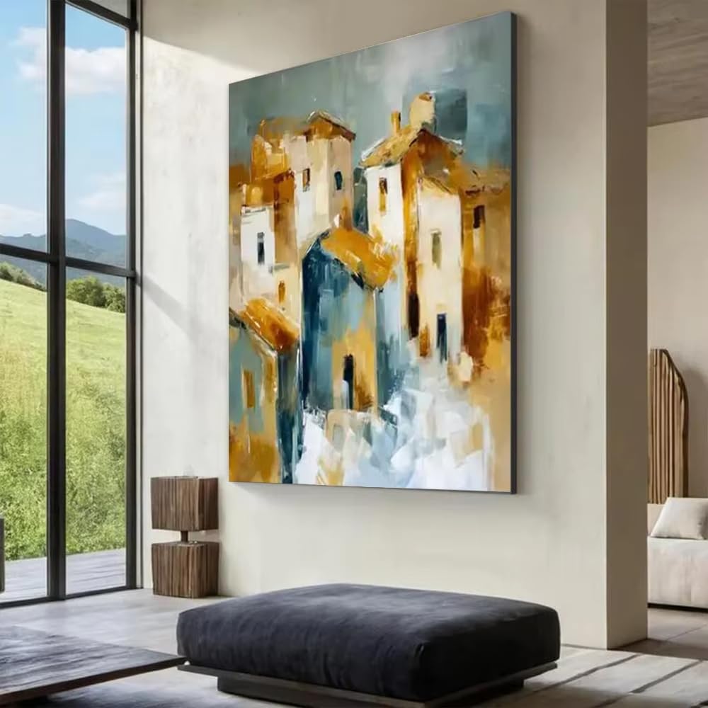 awtrhfc Abstract Painting Nordic Mediterranean Dwelling Wall Art Picture for Home Living Room Decor Image Artwor(50x75cm(20x30in)/No frame)