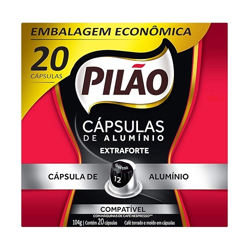 Café Pilão Cápsula Extraforte - 20 unidades - 104 gramas Café Pilão Cápsula Extraforte - 20 unidades - 104 gramas
