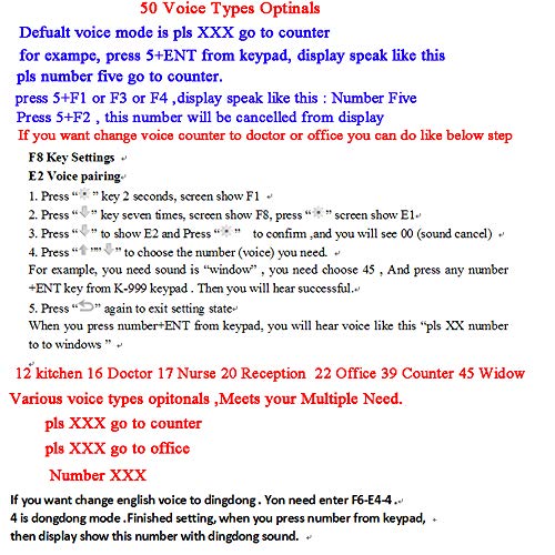 3 Digits Take A Number System Wireless Number Calling System Queue Manage System with One keypad and One Queue Number Display