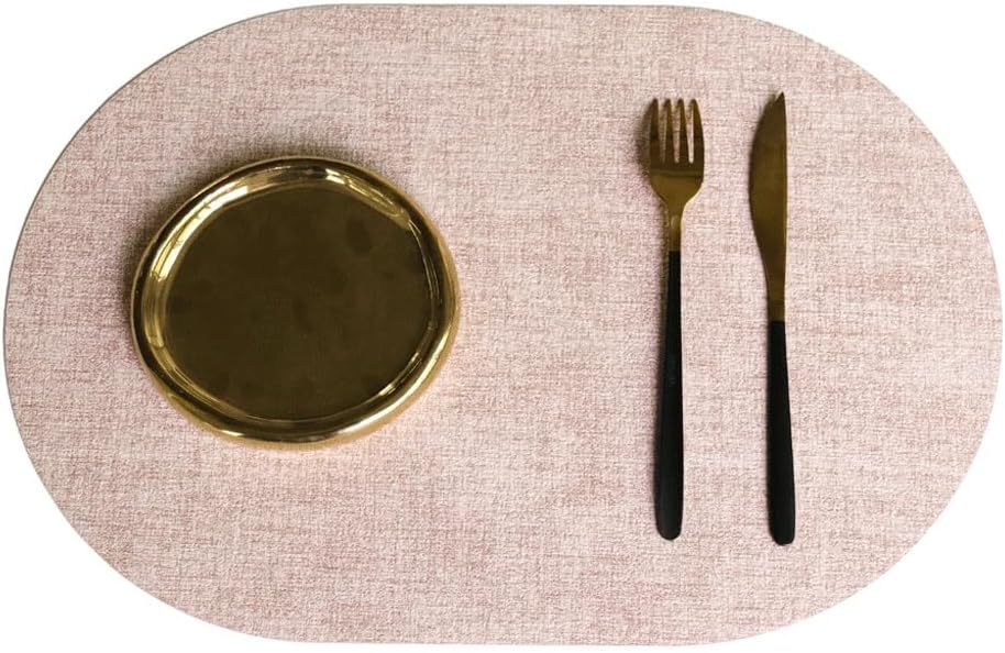 Oval Waterproof Hotel Restaurant Western Placemat Insulated Table Mat(E)
