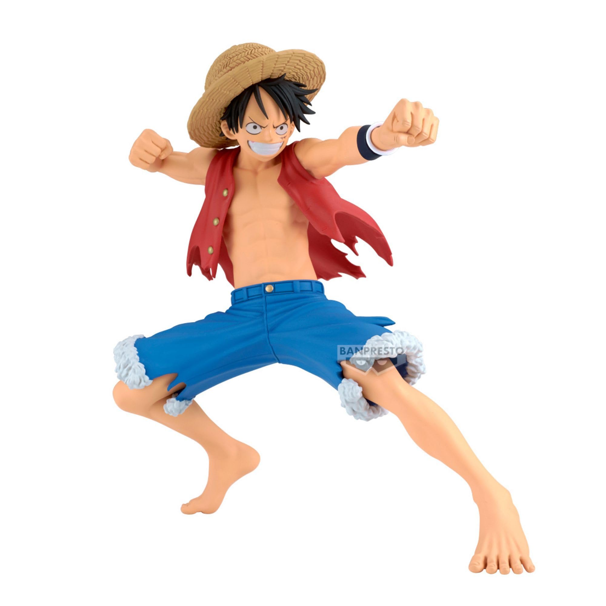 Banpresto One Piece Cross Posing Monkey D. Luffy | 16cm PVC Statue | Official Banpresto Collectible | Dynamic Battle Pose | Non-Articulated Anime Display Figure