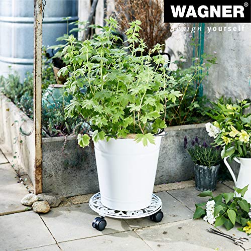 Support à roulettes pour pot de fleur blanc WAGNER 50kg