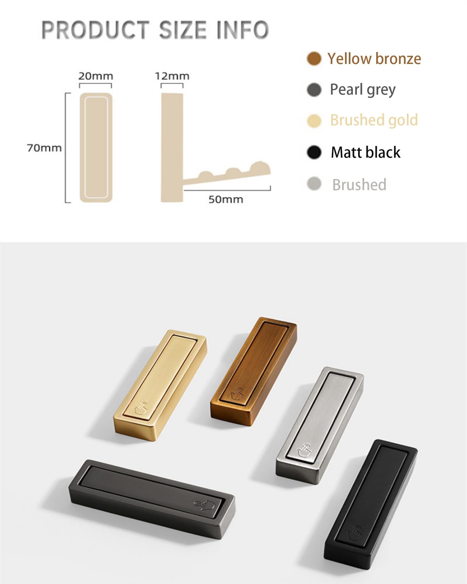 Ganchos de pared invisibles plegables, ganchos retráctiles for abrigos y toallas for baño, armario, entrada, piscina, cocina, 4 Uds.(Brass)