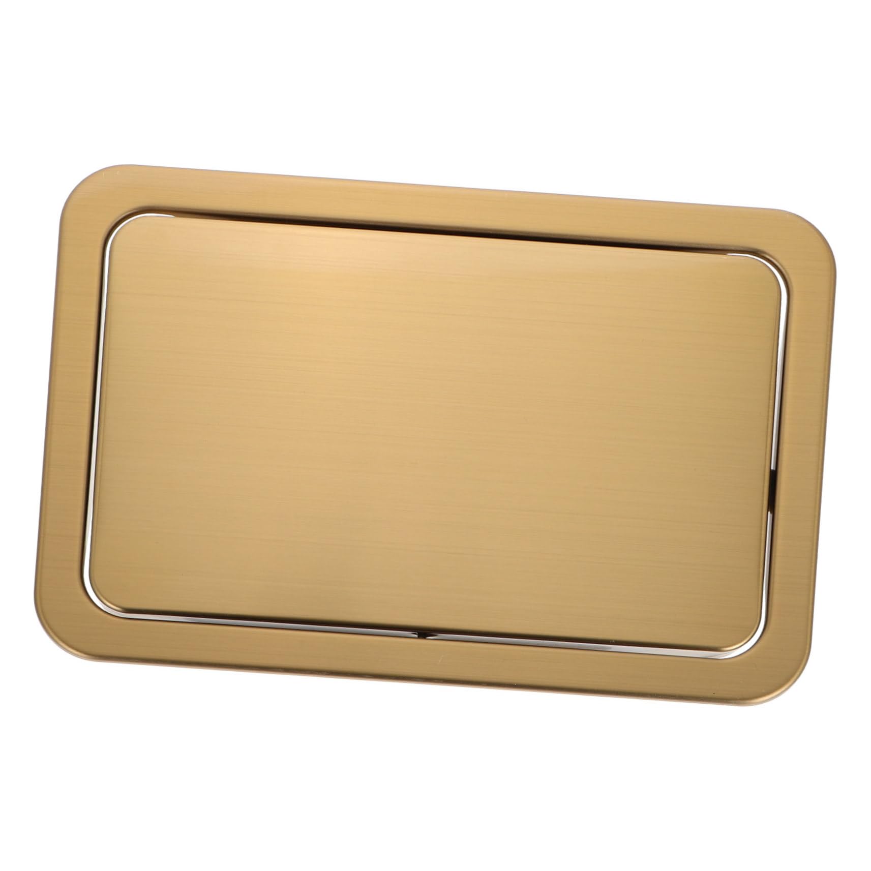 PRETYZOOM Tapa Empotrada de Acero Inoxidable Dorado para Cubre Fregadero Acero, Tapa Abatible para Cubo de Basura Cocina Diseño Ahorrador de Espacio y Fácil Limpieza