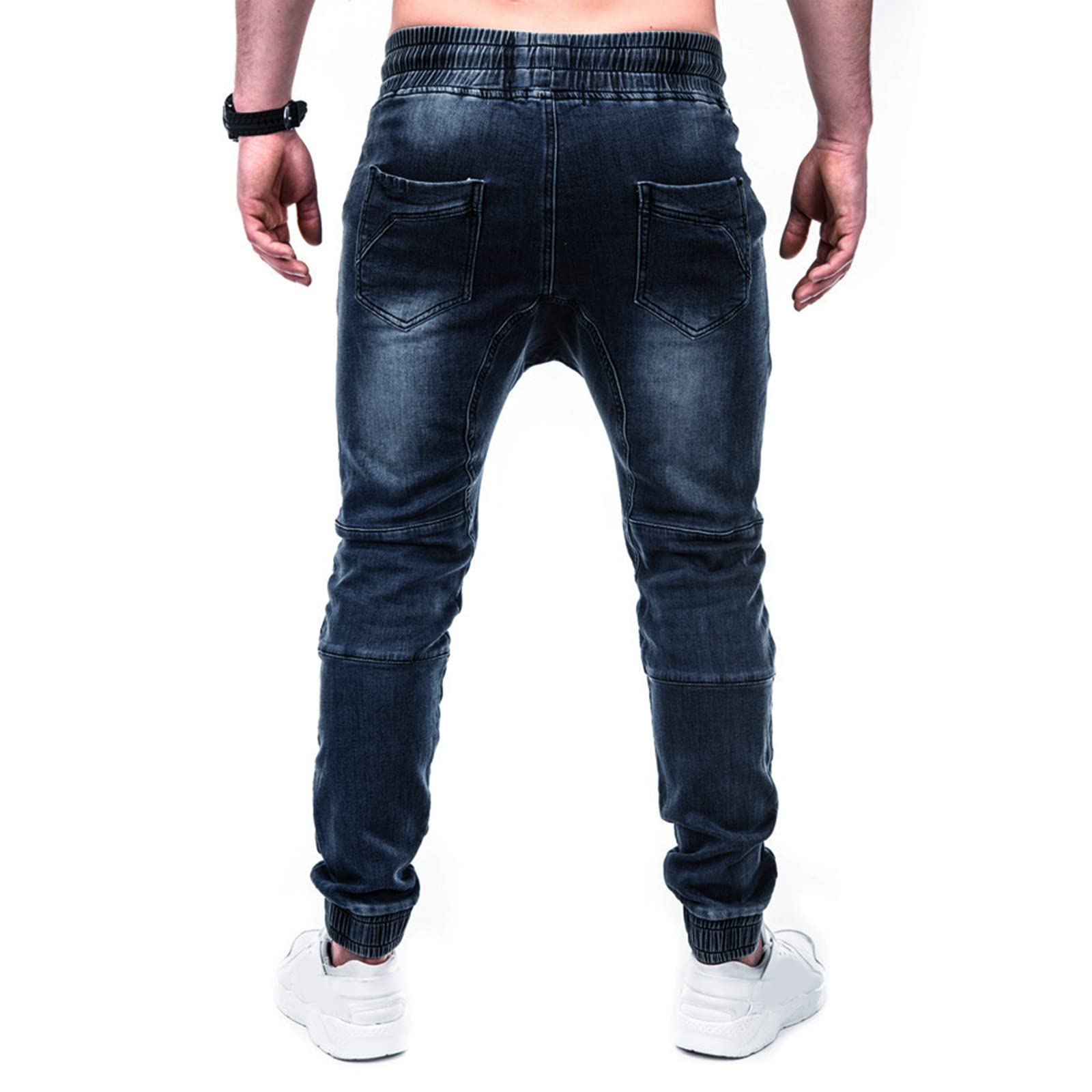 Jeans Uomo Slim Fit Strappati, Pantaloni Jeans Uomo Stretch Denim Gamba Dritta Jeans Elasticizzato con Spruzzi di Inchiostro Slim Fit Jeans Uomo Taglie Forti Jeans Moto Stile Urban E Streetwear Y2k