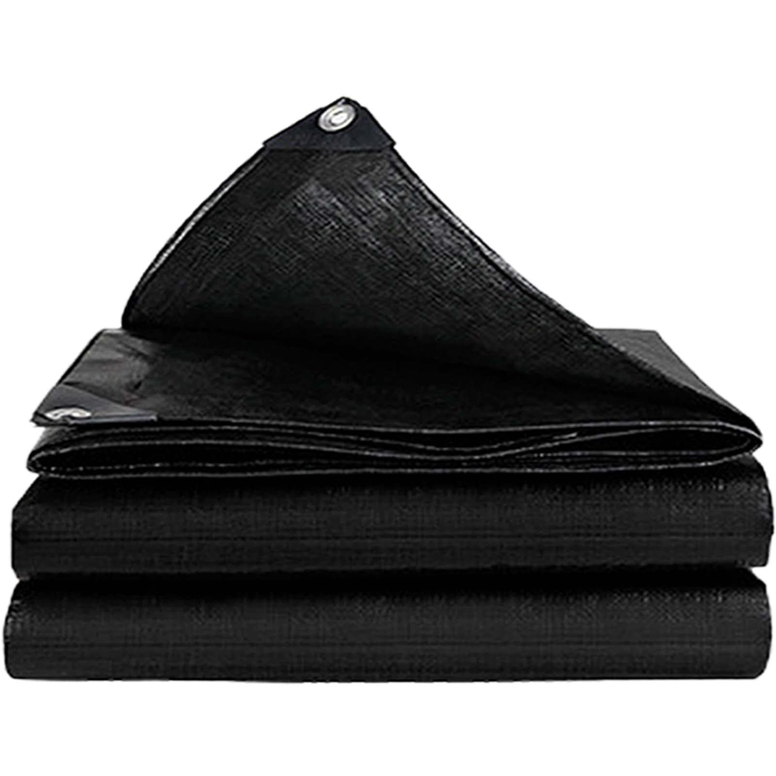 Waterproof Tarpaulin Caravan Cover Sheet Camping Sheet Double Sided Canvas Groundsheet Multipurpose Tarp Tear-resistant protective, for garden furniture, pool, car, truck (3m*7m|165g/m²)
