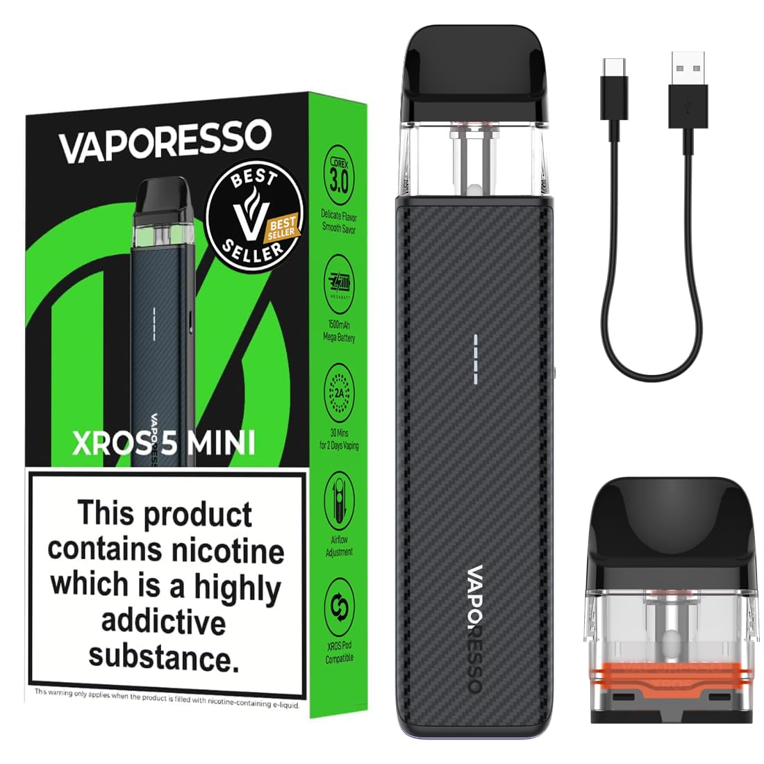 how to turn on vaporesso xros 5 mini XROS 5 MINI Cross the limits, Cross super charging main image 0