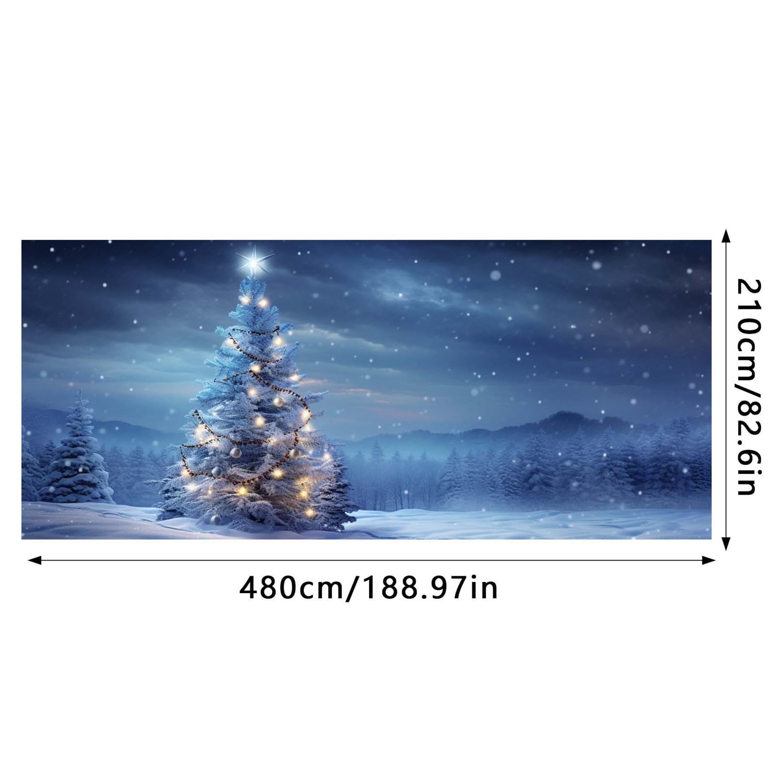 Banner de Navidad para puerta de garaje, decoración de puerta de garaje de Navidad, cubierta mural de 7 x 16 pies, letrero grande de feliz para fiestas de vacaciones