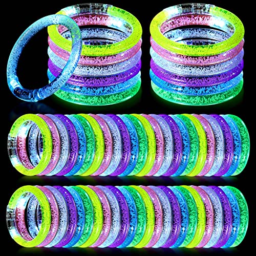 120 Pack Glow Sticks Bracelets Glow in the Dark Bracelets 6 Colors LED Glow Bracelets Flashing Light Up Bracelets Party…